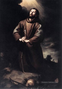  Assis Tableaux - Saint François d’Assise à la prière espagnole Baroque Bartolome Esteban Murillo
